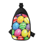 Colorful Easter Eggs Print Chest Bag