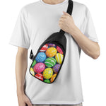 Colorful Easter Eggs Print Chest Bag