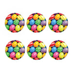 Colorful Easter Eggs Print Coaster Set