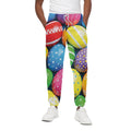 Colorful Easter Eggs Print Cotton Sweatpants