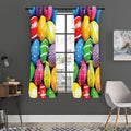 Colorful Easter Eggs Print Grommet Curtain Panels