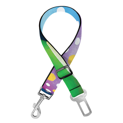 Colorful Easter Eggs Print Dog Seat Belt
