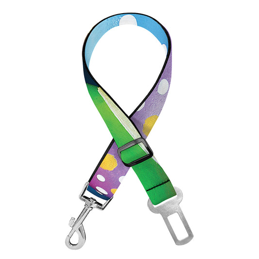 Colorful Easter Eggs Print Dog Seat Belt