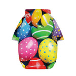 Colorful Easter Eggs Print Dog Zip Up Hoodie