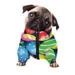 Colorful Easter Eggs Print Dog Zip Up Jacket