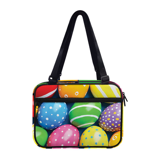 Colorful Easter Eggs Print Double Strap Bible Bag