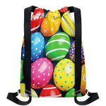 Colorful Easter Eggs Print Drawstring Backpack