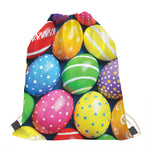 Colorful Easter Eggs Print Drawstring Bag