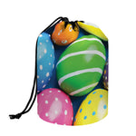 Colorful Easter Eggs Print Drawstring Makeup Bag