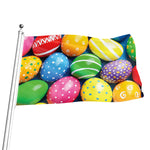 Colorful Easter Eggs Print Flag