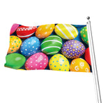 Colorful Easter Eggs Print Flag