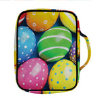 Colorful Easter Eggs Print Front Pocket Bible Bag