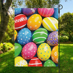 Colorful Easter Eggs Print Garden Flag