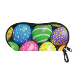 Colorful Easter Eggs Print Glasses Case