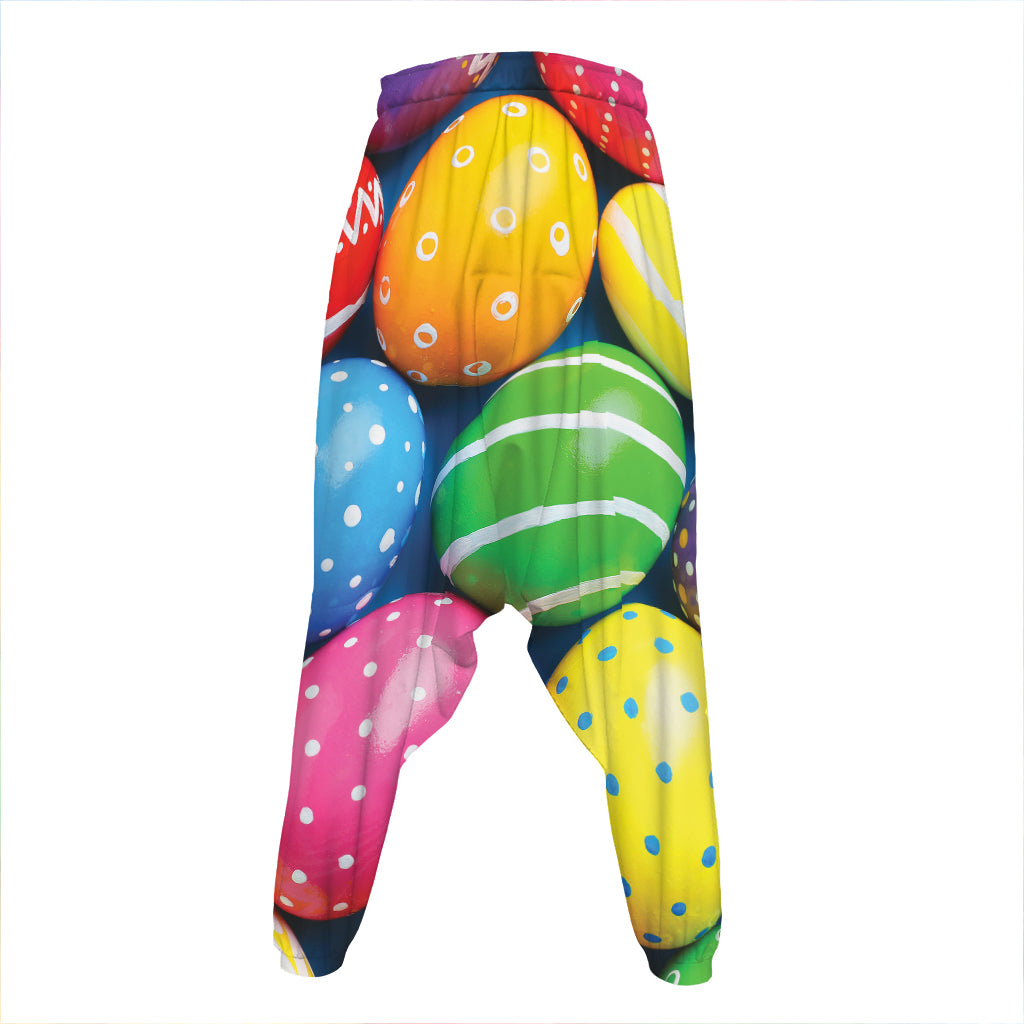 Colorful Easter Eggs Print Hammer Pants