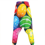 Colorful Easter Eggs Print Hammer Pants