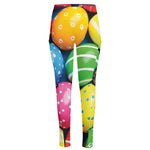Colorful Easter Eggs Print High-Waisted Pocket Leggings