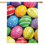 Colorful Easter Eggs Print House Flag