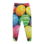 Colorful Easter Eggs Print Jogger Pants
