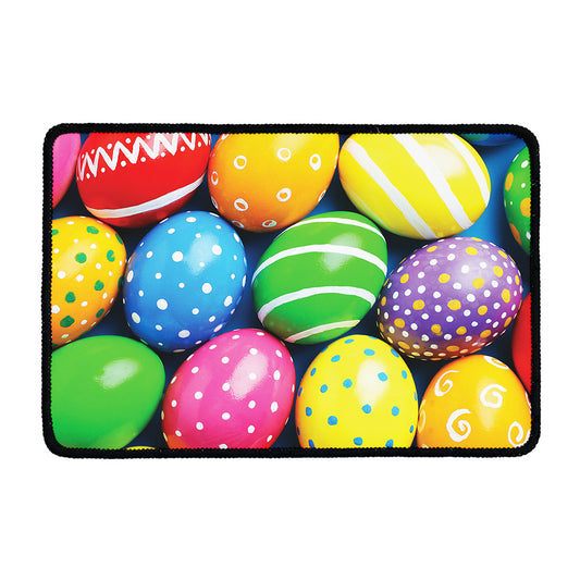 Colorful Easter Eggs Print Kitchen Mat