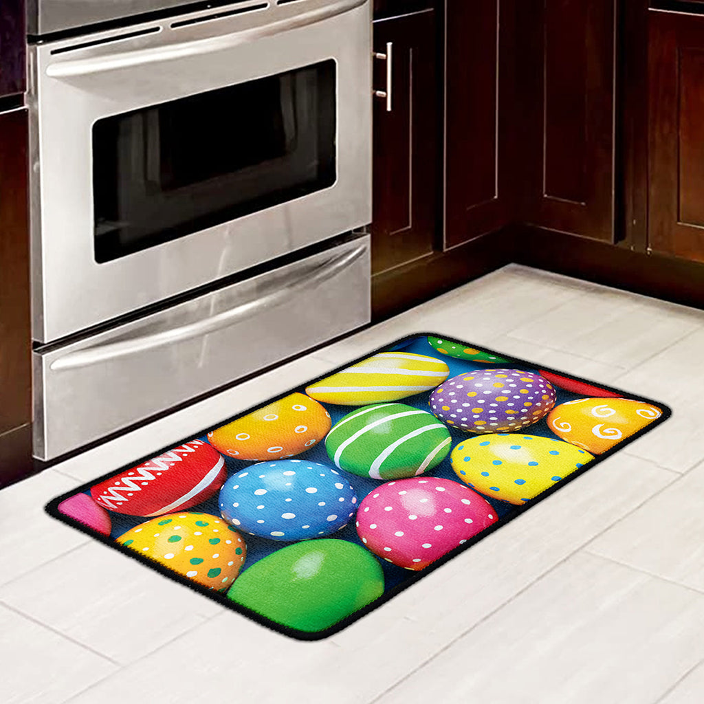 Colorful Easter Eggs Print Kitchen Mat
