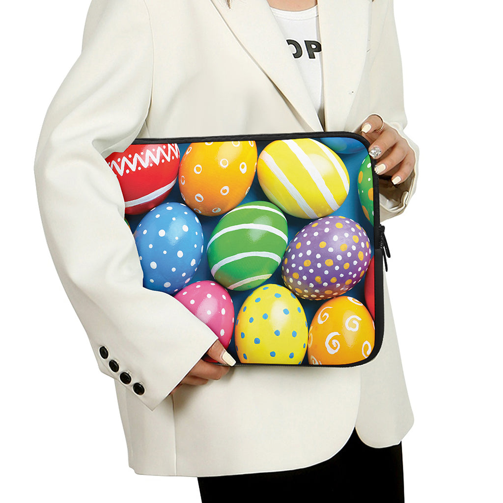 Colorful Easter Eggs Print Laptop Sleeve