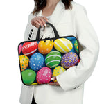 Colorful Easter Eggs Print Laptop Sleeve With Handle