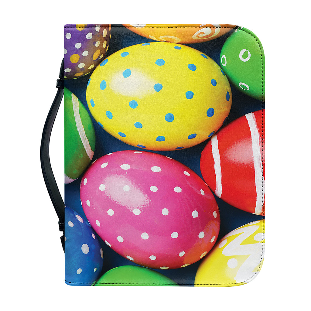 Colorful Easter Eggs Print Leather Bible Cover