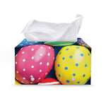 Colorful Easter Eggs Print Leather Tissue Box Cover