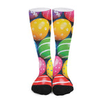 Colorful Easter Eggs Print Long Socks