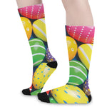 Colorful Easter Eggs Print Long Socks