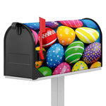 Colorful Easter Eggs Print Mailbox Cover