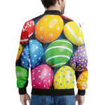 Colorful Easter Eggs Print Men's Bomber Jacket