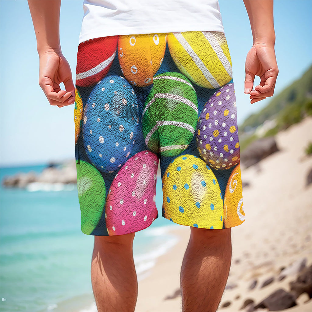 Colorful Easter Eggs Print Men's Cargo Shorts