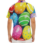 Colorful Easter Eggs Print Men's Deep V-Neck Shirt