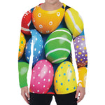 Colorful Easter Eggs Print Men's Long Sleeve T-Shirt