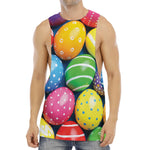 Colorful Easter Eggs Print Men's Muscle Tank Top