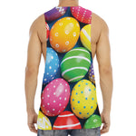 Colorful Easter Eggs Print Men's Muscle Tank Top