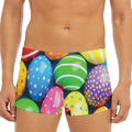 Colorful Easter Eggs Print Men's Short Boxer Briefs