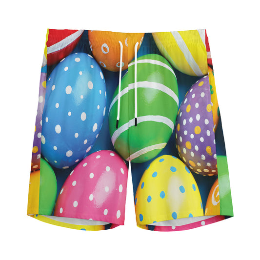 Colorful Easter Eggs Print Men's Sports Shorts