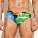 Colorful Easter Eggs Print Men's Swim Briefs