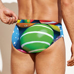 Colorful Easter Eggs Print Men's Swim Briefs