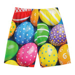 Colorful Easter Eggs Print Men's Swim Trunks