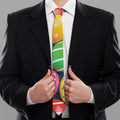 Colorful Easter Eggs Print Necktie