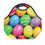 Colorful Easter Eggs Print Neoprene Lunch Bag