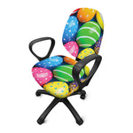 Colorful Easter Eggs Print Office Chair Cover