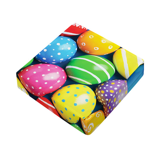 Colorful Easter Eggs Print Outdoor Seat Cushion Cover