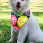 Colorful Easter Eggs Print Over The Collar Dog Bandana
