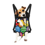 Colorful Easter Eggs Print Pet Carrier Backpack