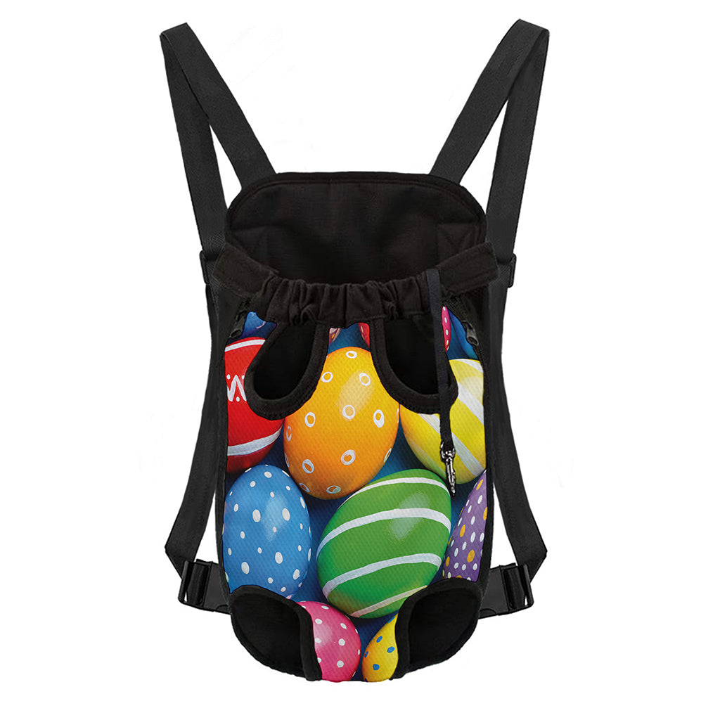 Colorful Easter Eggs Print Pet Carrier Backpack